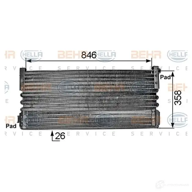 Радиатор кондиционера HELLA 8fc351300281 _BEHR HELLA SERVICE_ 38944 N0L5FK