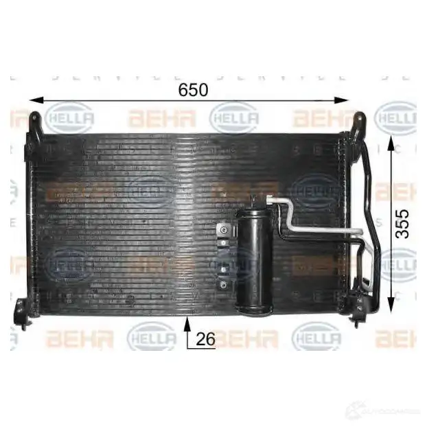 Радиатор кондиционера HELLA JWETU0F _BEHR HELLA SERVICE_ 39082 8fc351301551