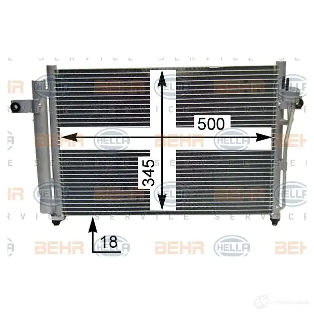Радиатор кондиционера HELLA _BEHR HELLA SERVICE_ 39182 23ELM5 8fc351302651 - Изображение 1