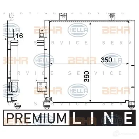 Радиатор кондиционера HELLA 39063 MF7XND 8fc351301411 _BEHR HELLA SERVICE_