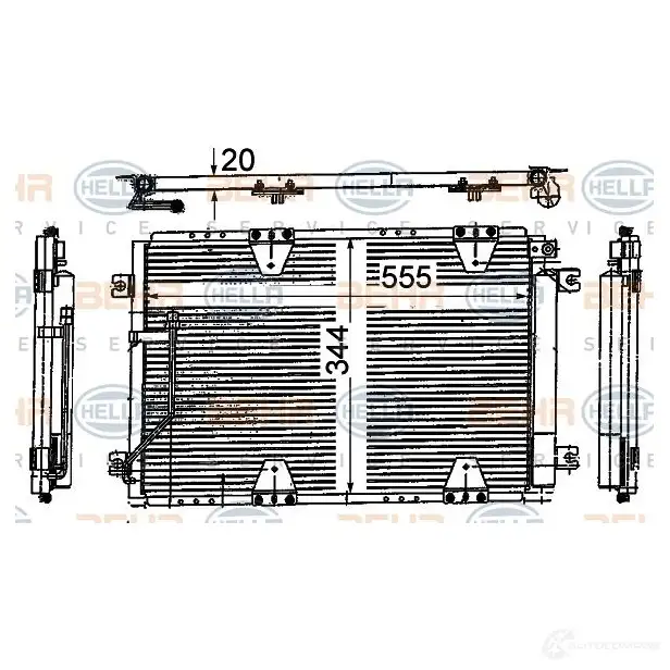 Радиатор кондиционера HELLA 4E96FH 39581 _BEHR HELLA SERVICE_ 8fc351318781