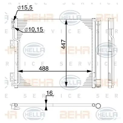 Радиатор кондиционера HELLA 1437476662 7FA UST 8fc351309184