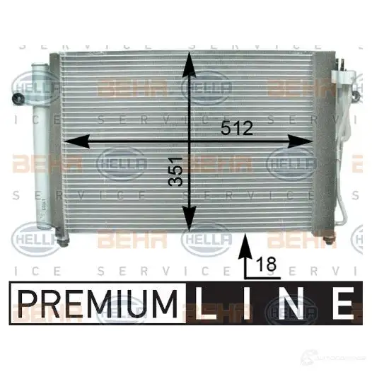 Радиатор кондиционера HELLA 8fc351302281 39146 _BEHR HELLA SERVICE_ KU4DAN