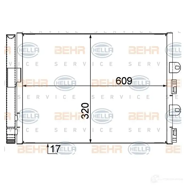 Радиатор кондиционера HELLA 5OOIYXG _BEHR HELLA SERVICE_ 39398 8fc351309081