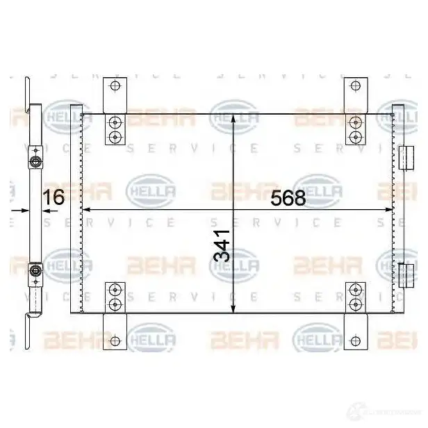 Радиатор кондиционера HELLA DY5IBF _BEHR HELLA SERVICE_ 39336 8fc351305551 изображение 0