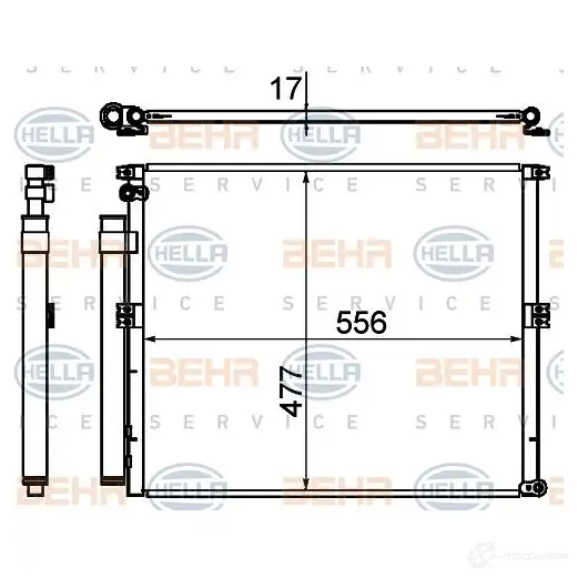 Радиатор кондиционера HELLA 7RVN0 8fc351310771 39467 _BEHR HELLA SERVICE_