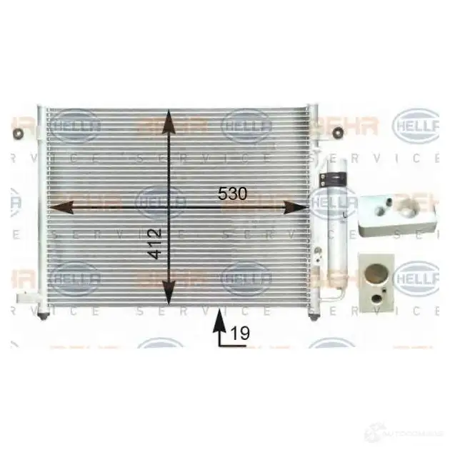 Радиатор кондиционера HELLA 8fc351302731 _BEHR HELLA SERVICE_ 9BIS3 39190 - Изображение 1