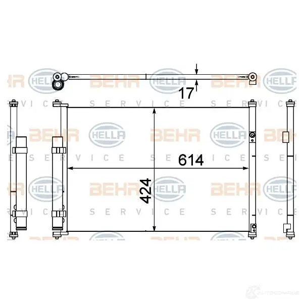 Радиатор кондиционера HELLA 39296 _BEHR HELLA SERVICE_ 8fc351304351 X4HY43F