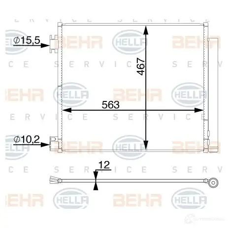 Радиатор кондиционера HELLA K MTZVN 1437476503 8fc351008684 изображение 0