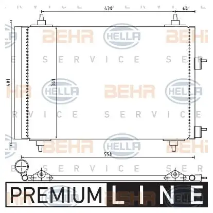 Радиатор кондиционера HELLA 38990 W27JBLZ _BEHR HELLA SERVICE_ 8fc351300671