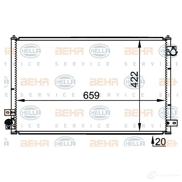 Радиатор кондиционера HELLA 39034 _BEHR HELLA SERVICE_ OF1CQ 8fc351301231 изображение 0