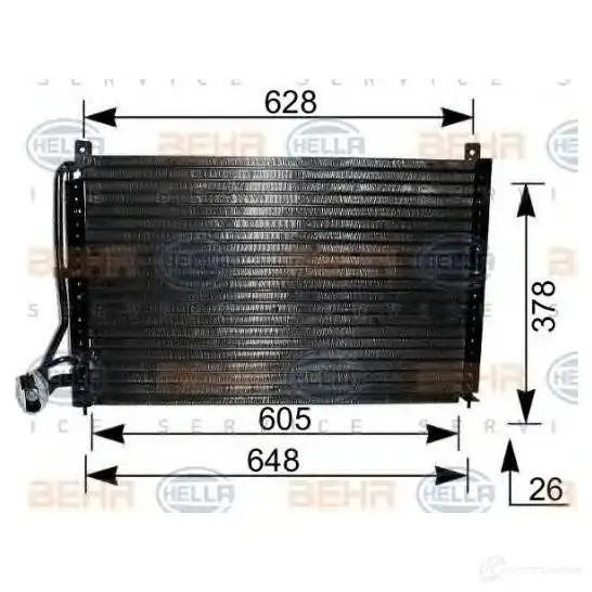 Радиатор кондиционера HELLA 8fc351036181 I4KJ6 38707 _BEHR HELLA SERVICE_