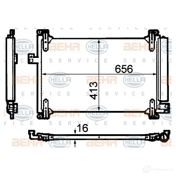 Радиатор кондиционера HELLA 8fc351304711 _BEHR HELLA SERVICE_ 39315 NYCHOF9 изображение 0