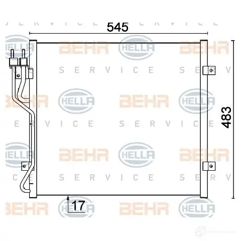 Радиатор кондиционера HELLA _BEHR HELLA SERVICE_ GVRPQT 8fc351307531 39371 изображение 0