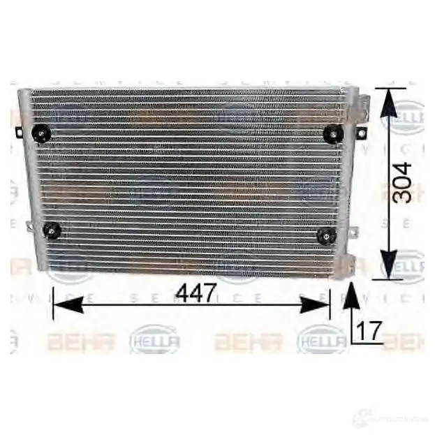 Радиатор кондиционера HELLA 38714 8fc351036271 _BEHR HELLA SERVICE_ HT0IN