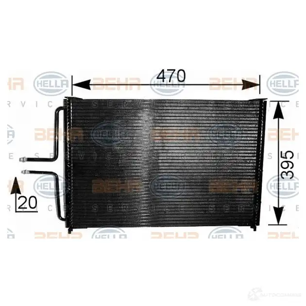 Радиатор кондиционера HELLA 8fc351037551 38809 MBOE3 _BEHR HELLA SERVICE_ изображение 0