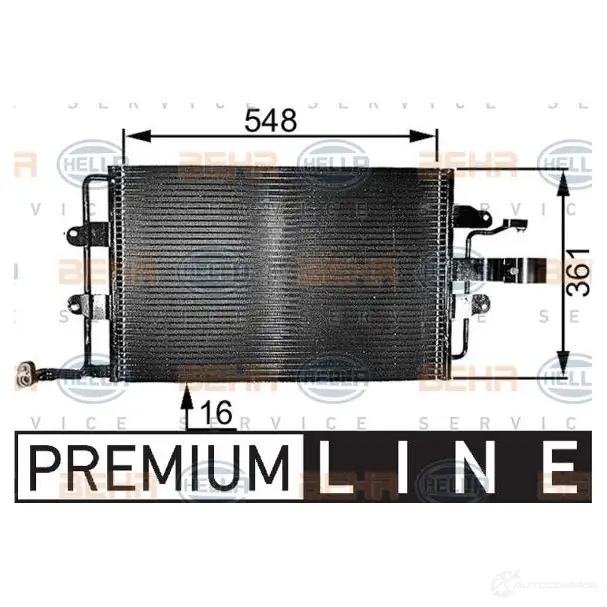 Радиатор кондиционера HELLA 8fc351037651 38818 _BEHR HELLA SERVICE_ JDVPOJB