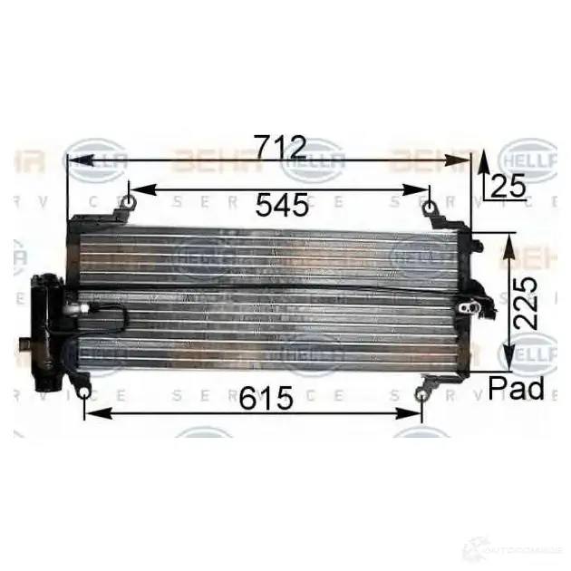 Радиатор кондиционера HELLA _BEHR HELLA SERVICE_ BEUDS4R 8fc351300461 38965