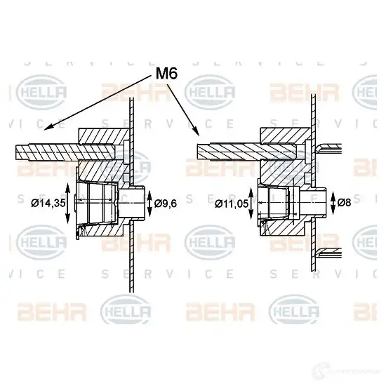Радиатор кондиционера HELLA 4045621524746 8fc351004561 1424388264 LMF ISTT изображение 2
