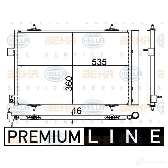 Радиатор кондиционера HELLA NFGB C 1424388263 8fc351004551 4045621524753 - Изображение 1
