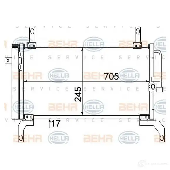 Радиатор кондиционера HELLA 8fc351309061 AGOP87 _BEHR HELLA SERVICE_ 39396