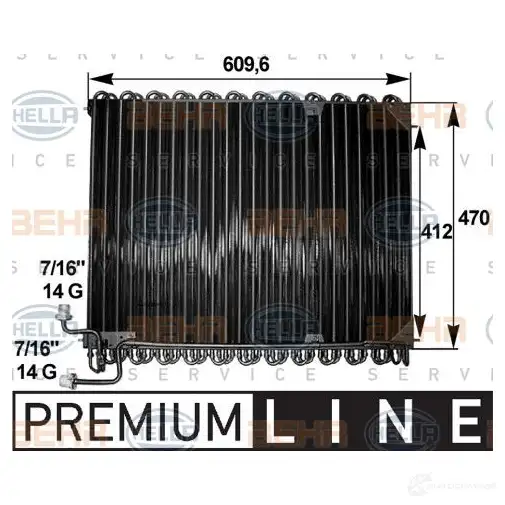 Радиатор кондиционера HELLA 8fc351300151 38930 Q01UFXR _BEHR HELLA SERVICE_