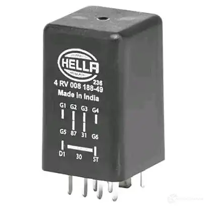 Реле свечей накала HELLA 4rv008188491 3K NZ4 4082300649284 19344 изображение 0