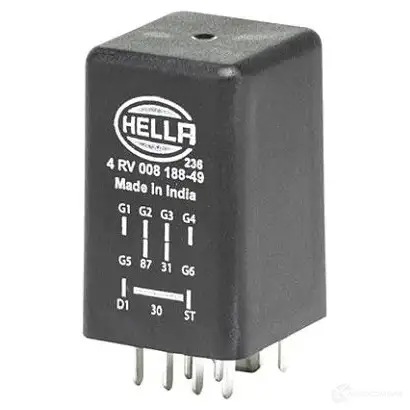 Реле свечей накала HELLA 4rv008188491 3K NZ4 4082300649284 19344 изображение 1