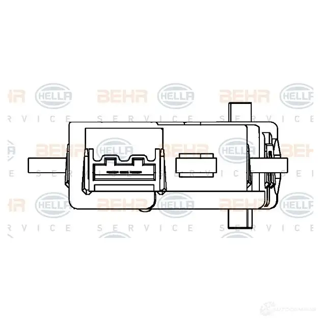 Сервопривод заслонки печки HELLA 3N 2BT40 1424704218 4045621522582 6nw351345211 изображение 0