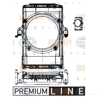 Радиатор кондиционера в сборе HELLA 8mk376722201 _BEHR HELLA SERVICE_ 2J934L 46180