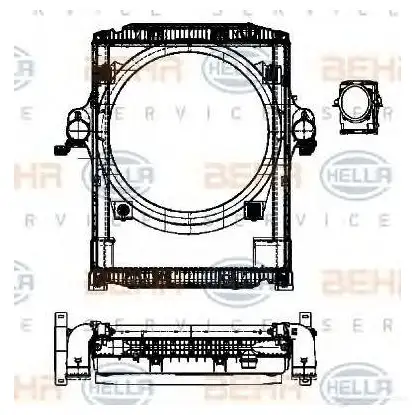 Радиатор кондиционера в сборе HELLA 46183 8mk376722231 KEGW54 _BEHR HELLA SERVICE_