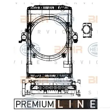 Радиатор кондиционера в сборе HELLA 46181 _BEHR HELLA SERVICE_ I0HVEU6 8mk376722211