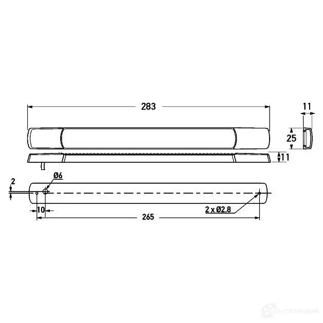 Комплект дневных ходовых огней HELLA 15709 Myna Strip Lamp 2pt980880811 E24 5869 - Изображение 1