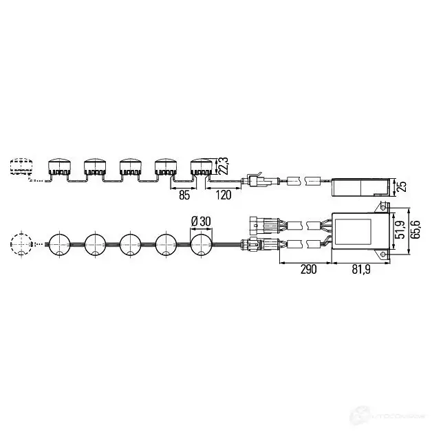 Комплект дневных ходовых огней HELLA E24 5852 15658 2pt010458841 LEDayFlex - Изображение 1