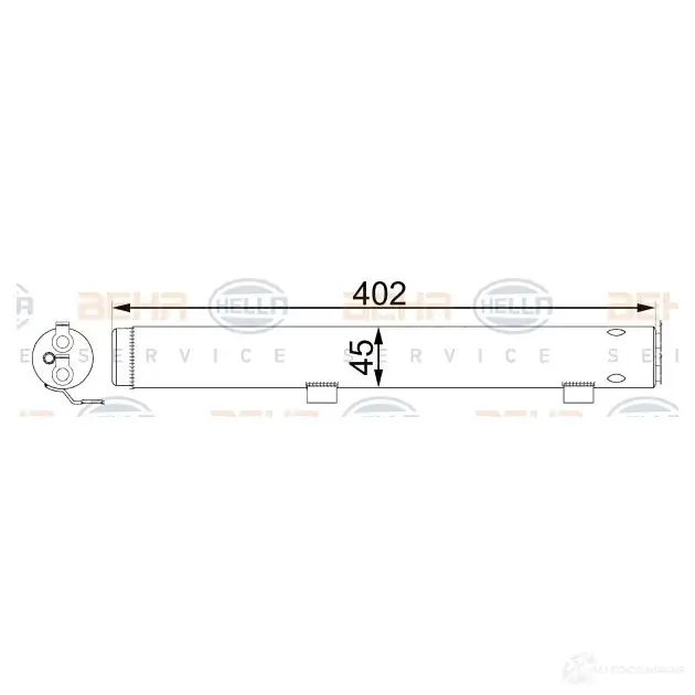 Осушитель кондиционера HELLA 4045621521882 8ft351335174 B9E 49 1197930348