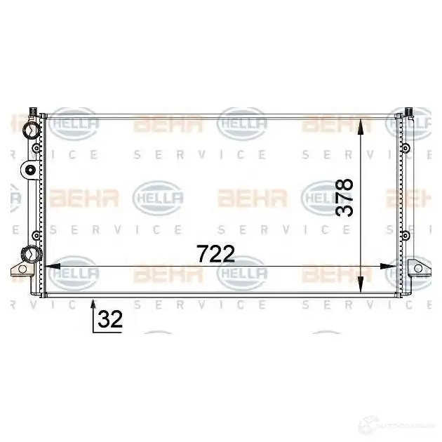 Радиатор охлаждения двигателя HELLA _BEHR HELLA SERVICE_ 45821 8mk376717754 D6NFFW