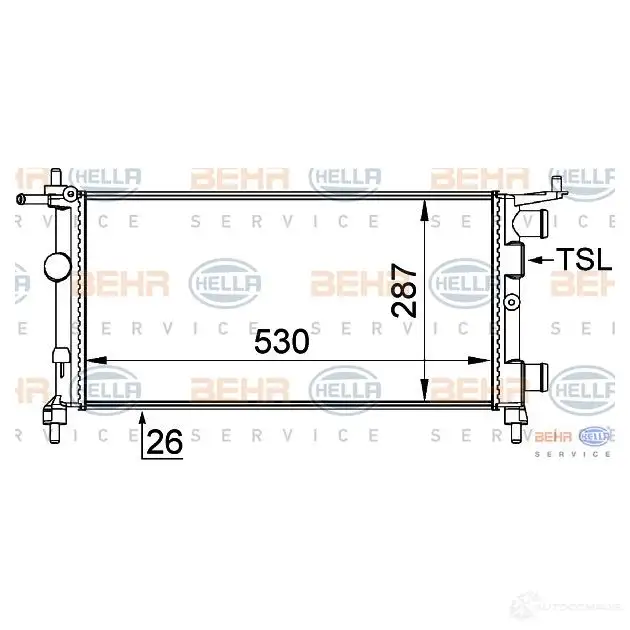 Радиатор охлаждения двигателя HELLA _BEHR HELLA SERVICE_ 46199 LV0AA 8mk376722441