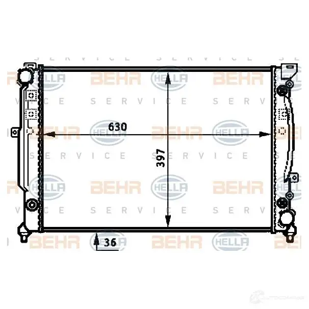 Радиатор охлаждения двигателя HELLA _BEHR HELLA SERVICE_ 8mk376720601 46064 EIX3YP6 изображение 2