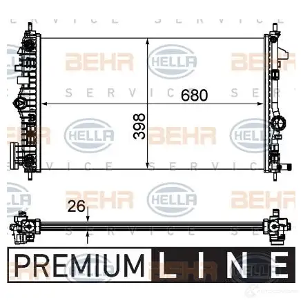 Радиатор охлаждения двигателя HELLA 8mk376754361 46516 _BEHR HELLA SERVICE_ JGP5V