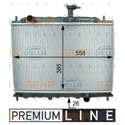 Радиатор охлаждения двигателя HELLA _BEHR HELLA SERVICE_ 8mk376762451 ZIPE0 46705