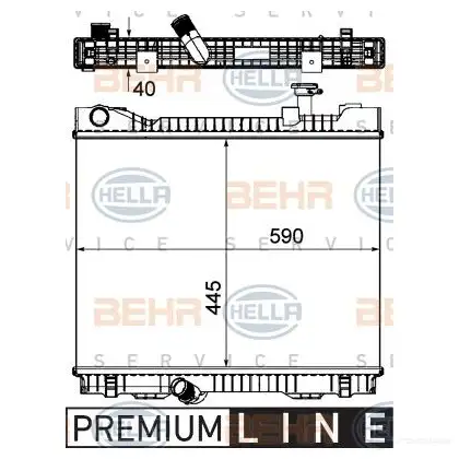 Радиатор охлаждения двигателя HELLA _BEHR HELLA SERVICE_ 46459 3DQG0 8mk376751221