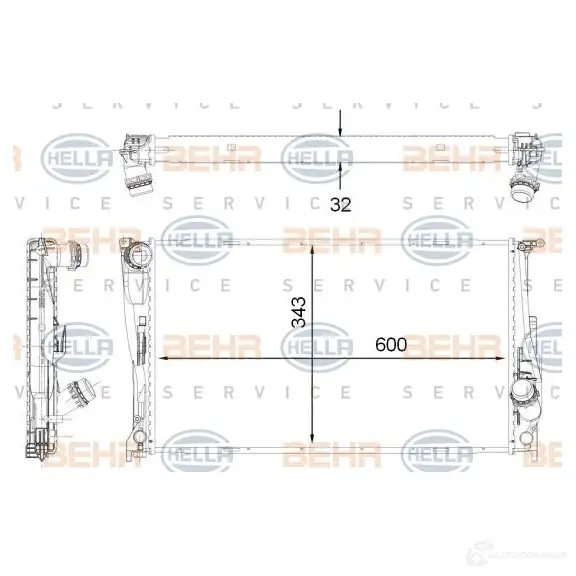 Радиатор охлаждения двигателя HELLA 8mk376792261 NWDS0E _BEHR HELLA SERVICE_ 47208