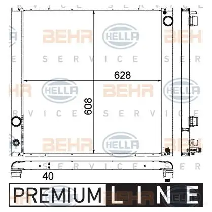 Радиатор охлаждения двигателя HELLA 8mk376727521 _BEHR HELLA SERVICE_ KCNRD 46279 изображение 0