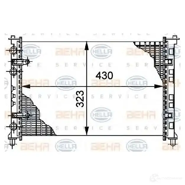 Радиатор охлаждения двигателя HELLA _BEHR HELLA SERVICE_ 1QJYU 45310 8mk376712084