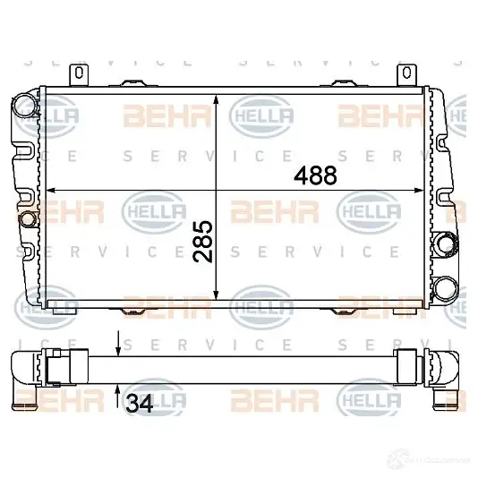 Радиатор охлаждения двигателя HELLA FVCTVB 47263 _BEHR HELLA SERVICE_ 8mk376901041