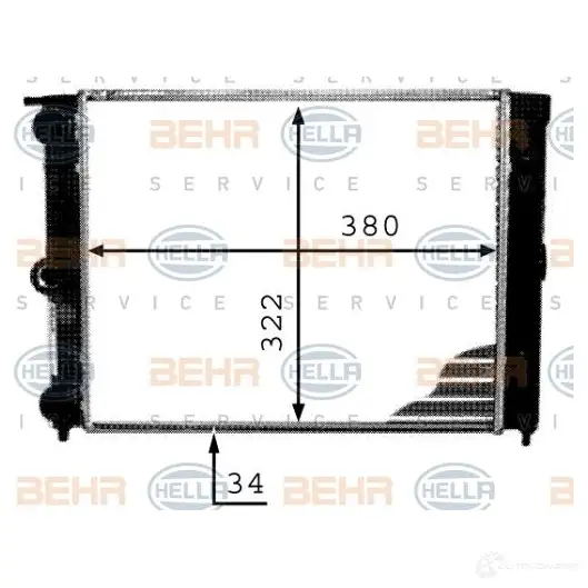 Радиатор охлаждения двигателя HELLA _BEHR HELLA SERVICE_ F266Z94 8mk376713341 45450