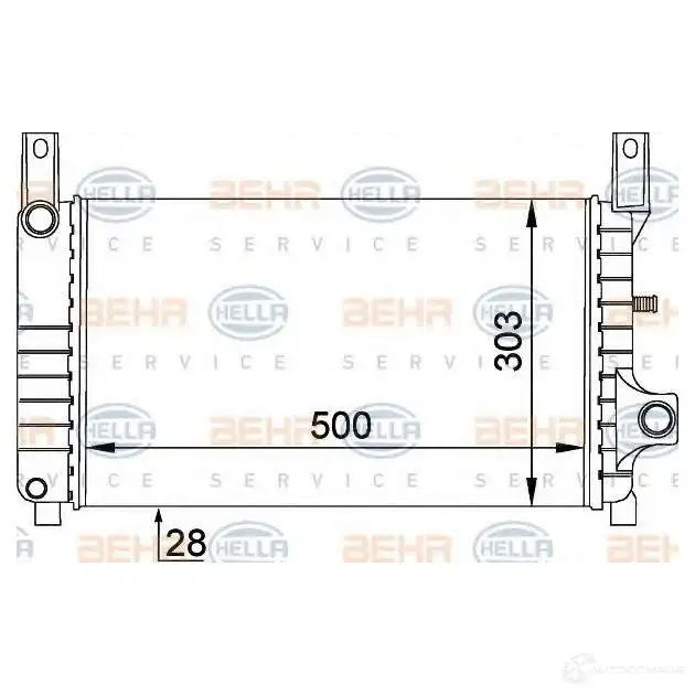 Радиатор охлаждения двигателя HELLA 8mk376714194 ZNGX4 45523 _BEHR HELLA SERVICE_