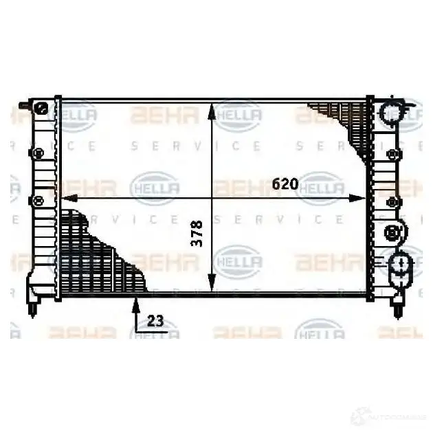 Радиатор охлаждения двигателя HELLA 46016 XDCML 8mk376720111 _BEHR HELLA SERVICE_