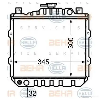 Радиатор охлаждения двигателя HELLA 46254 8mk376726541 _BEHR HELLA SERVICE_ KM11A