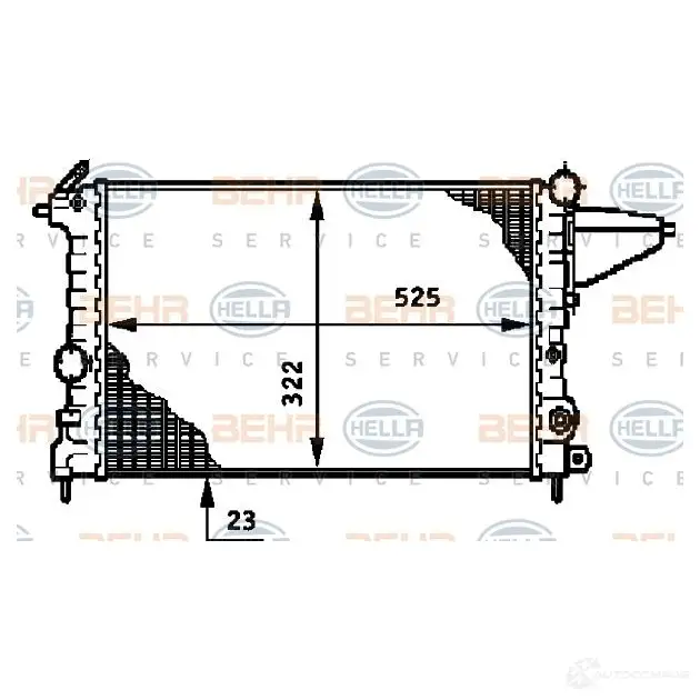 Радиатор охлаждения двигателя HELLA 8mk376719561 _BEHR HELLA SERVICE_ EZ7DL7 45978
